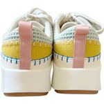 Nicole Miller Brita Mixed Woven Platform Wedge Sneakers Pastel Shoes 6.5 Women’s Photo 5