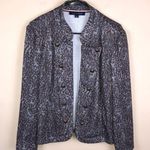Tommy Hilfiger Women’s Leopard Print Military Style Open Front Blazer Jacket Photo 0