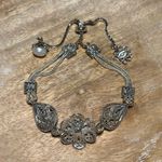 Sterling Silver DGS Turkey Filigree Floral White Pearl 925  Adjustable Bracelet Photo 8