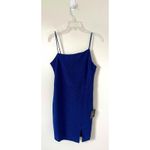 Lulus Cobalt Blue Sparkly Asymmetrical Bodycon Mini Dress Size Medium NEW Photo 3