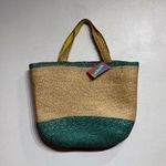 Kalor Straw Vintage Drawstring Beach Bag Tan Photo 0