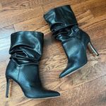 Schutz slouchy snakeskin embossed leather pull on Ashlee stiletto boots Photo 3