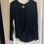 Old Navy Classic Twist Back Black Long Sleeve Top M / C19 Photo 2