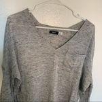 BDG V-Neck Drop Shoulder Sweater Light Gray Photo 3