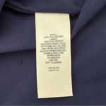 Eliza J  Navy Floral Midi Dress 3/4 Ruched Sleeves V Neck Split Front Size 2 Photo 10