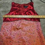 ABS Allen Schwartz ABS By Allen Schwartz Brocade Red Floral Dress Size 12 Formal Regal Fancy Photo 7