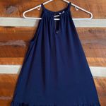 Carmen Marc Valvo Navy Dressy Tank Top Photo 3