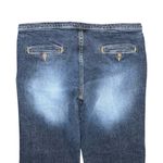 VTG 90s L.E.I. Wide Leg Jeans Sz 11 Y2K No Belt Loops Mid Rise Distressed Wash Blue Photo 3