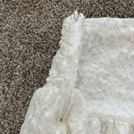 Dizziree Mini Skirt White Lace Drop Waist Tiered Layered Side Zip Size Medium Photo 3