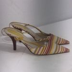Bandolino Vintage  Striped Y2K Leather Slingback Point Toe Pumps 9M Photo 11