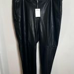 J.Crew NWT - Kate Straight Leg Pant Faux Leather Black Professional Career Out Photo 1