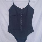 Madi Mase NWT Black Sleeveless Button Up Bodysuit size large Photo 0