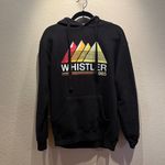 Whistler Mountain Retro Hoodie Sweatshirt Size Medium Black Photo 5