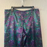 Victoria's Secret  vintage gold label jewel tone paisley print satin pajama small Photo 12