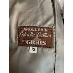 Vintage Angel Skin Cabretta Leather Black Blazer Jacket Size 12 Tailored Minimal Photo 7