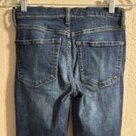Free People Blue Skinny Jeans with Raw Hem Photo 9