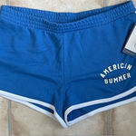 Universal Threads NWT Women's Mid-Rise Graphic Fleece Shorts - Universal Thread Blue Size XL Photo 0