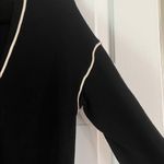 CAbi Black Cardigan with Khaki Trim Great Condition Photo 4