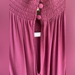 Bobi NWT- Black Long Sleeved Dress in Wine | Tiered | Smocked Stretch Waist Photo 12