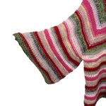 Anthropologie Chunky Knit Striped Turtleneck Bell Sleeve Sweater Multicolored Pink Size M Photo 5