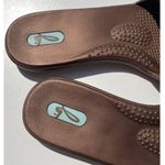 OKABEE FLIP FLOPS COPPER WITH Leopard print Tie SIZE ML 8/9 RARE USA Made Brown Photo 6