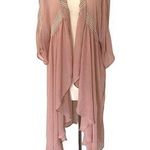 Charlotte Russe  Dusty Boho Flowy Kimono Robe Cascade Style Cover Up S (flaw) Photo 0