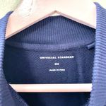 Universal Standard Peachy Terry Half Zip Pullover Vintage Blue Long Sleeve 3XS Photo 3