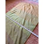 Descours Paris Silky Fringe Scarf Wrap Ombre Green Beige Made in France Photo 3