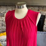 Philosophy  Red Sleeveless Pleated Top Photo 1