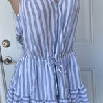 Mustard Seed  Blue and White Striped Top Photo 0