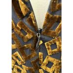 barney's new york Barneys New York Dress Womens Size 12 Brown Velvet Burn Out Geometric Maxi Gown Photo 11