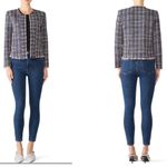 IRO  Frankie Blue, Pink, Black & Cream Tweed Blazer Jacket US XS Photo 7