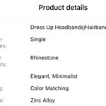 Water Drop Gold Plated Forehead Chain Rhinestone Hair Chain Crystal Glitter Head Photo 3