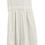 April Cornell White Textured Sleeveless Button Front Midi Dress Size S Photo 0