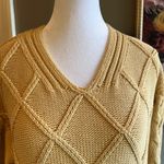 Yellow‎ Chunky Sweater Cottage Core Cable Knit Size Small Long Fall Office
Cozy Photo 1
