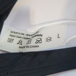 Yonique Black Bikini Top NWT Size Large Black Halter Swim Top Photo 4