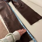 Handmade Vintage Brown Soft Leather Stitched High Rise Indie Boho Pants Size S Photo 8