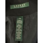Ralph Lauren Lauren Black Wool Blend Blazer Women's Size 14W Button Front Preppy Photo 7