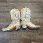 Frye  Silver Brushed Leather Cowboy Boots Photo 3