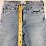 AGOLDE Jeans “Merrel” 25 Blue Cotton Blend Straight Leg Raw Hem Mid Rise Womens Photo 6