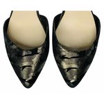 Nine West  Starship Metallic Leather Camo D'Orsay Pointed Toe Flats Shoes Size 7M Photo 5