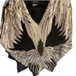 Vintage | Silk Butterfly Black and Silver Sequin Blouse | OS Size undefined Photo 5