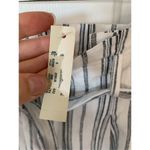 Madewell  Linen-Cotton Paperbag Pants in Dark Baltic Stripe ankle pants size 6 Photo 3