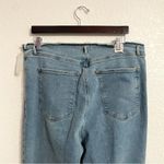 Good American NWT  Women’s Jeans Denim Fray Cut Waist Flare Light Wash Size 15 Photo 3