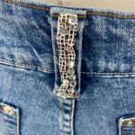 Vintage Y2k Bisou Bisou Jeans Rhinestone Embellished Trim Bootcut Flare Womens 8 Blue Photo 6