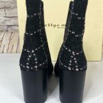 Bettye Muller NEW Size 6.5 NightCap Tweed Heeled Boots Black Pink Boucle Photo 3