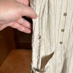 Ecovibe 100% Cotton Oatmeal Black Stripe Jumpsuit Size Small Photo 4