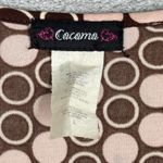 Cocomo Retro Circle Print Top Womens‎ Large Pink Brown Geometric Y2K Ring Detail Photo 6