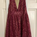 Lulus Red/Pink Lace Mini Dress Photo 1