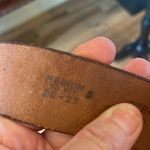 Vintage Brown Embossed Leather Belt Photo 7
